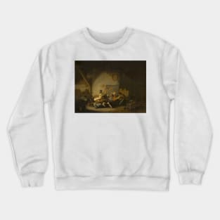 Peasants Making Merry by Adriaen van Ostade Crewneck Sweatshirt